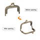 thumbnail image 5 of Metal Monedero Marcos - 2.56 4uds Beso Bloqueo Broche Marco Rectángulo Relieve Embrague Marco Asas para Monedas Monedero Costura Bolso Fabricación Bricolaje Artesanía, Bronce, 5 of 6
