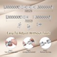 thumbnail image 4 of TRAHOO-Compatible avec Garmin Lily 2 Bracelet en Métal, 14mm Métal Mince Acier Inoxydable Sangles Réglables Remplacement Compatible pour Garmin Lily 2 Accessoire Montre Intelligente Classique pour Femmes Hommes, 4 of 4