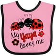 thumbnail image 3 of Inktastic My Yaya Loves Me with Cute Ladybugs Boys or Girls Baby Bib, 3 of 4