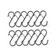 thumbnail image 3 of Ganchos en forma de S de Metal para colgar, 12 Uds., 3,6 pulgadas, resistentes al óxido, multiusos con hebilla, ganchos para armario, perchas, sombrer Negro, 3 of 9