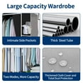 thumbnail image 6 of HioHa Portable Closet Organizer with Shoe Rack, 67 Inch Non-Woven Fabric Wardrobe, Heavy Duty Clothes Storage, Easy Assembly for Bedroom, Dorm, Apartment, Black, 6 of 8