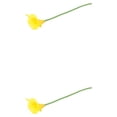 thumbnail image 2 of Advancent 24 piezas PU flor falsa Color sólido decorativo boda fiesta Club flores artificiales planta fotografía Prop amarillo Amarillo 2piezas, 2 of 6