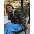 thumbnail image 4 of Chaqueta Lisa holgada con solapa para mujer, abrigo de manga larga con doble botonadura y bolsillo, informal, combina con todo, otoño e invierno, 2024, 4 of 5