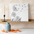 thumbnail image 3 of Ships Next Day Canvas Wall Art 8"x8", Spring Floral Wood Framed Canvas Print Painting, Modern Elegant Pastoral Flowers Black Ready to Hang Small Picture Wall Decor for Home Bathroom Nursery Kitchen, 3 of 9