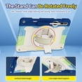 thumbnail image 6 of 3in1 Rotating Stand Case for Samsung Galaxy Tab S9+ 12.4 inch SM-X810 with Hand/Shoulder Strap, Shockproof Rugged, Multicolor, 6 of 7