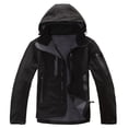 thumbnail image 2 of Aboser Fleece Lined Rain Jacket Women Travel Snow Jackets Thermal Soft Shell Windbreaker Waterproof Windproof Hooded Rain Coats with Pockets, 2 of 4