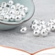 thumbnail image 5 of 10 cuentas espaciadoras redondas de plata de ley 925 para hacer joyas. 3 mm (orificio de 1 mm), 5 of 9
