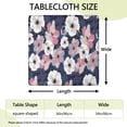 thumbnail image 2 of Pioneer Flower Floral Print Pattern Square Fitted Tablecloth with Elastic Edge,Square Table Cover,Washable Elastic Table Cover for Home Kitchen Party Decor 34"x34", 2 of 6