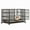 Black | 48.43"D, variant on EuKer Heavy Duty Dog Kennel, 42.52" Foldable Large Dog Crate Furniture with Lockable Wheels and Removable Tray for Small Medium Pets, Black