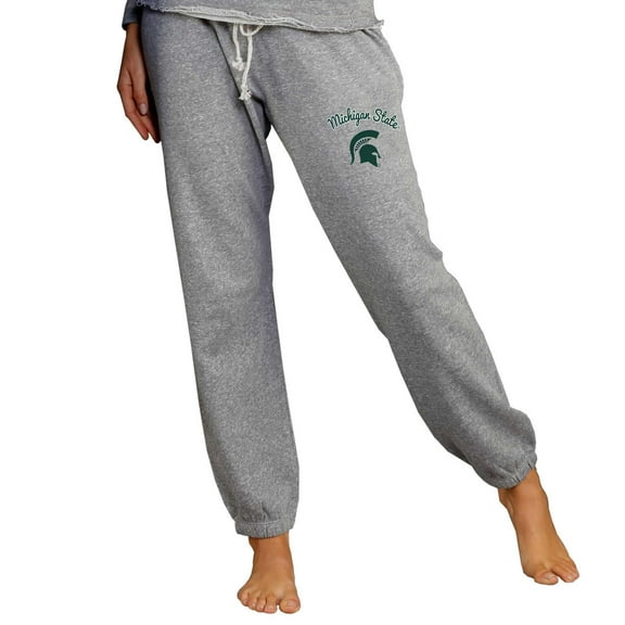 Women's Concepts Sport Gray Michigan State Spartans Mainstream Knit Jogger Pants