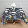 thumbnail image 3 of Pioneer Flower Floral Print Pattern Square Tablecloth,Waterproof Square Table Cover,Wipeable Spillproof Washable Table Cover for Home Kitchen Party Decor 60"x60"(152x152cm), 3 of 6