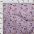 thumbnail image 2 of oneOone Cotton Cambric Light Purple Fabric Flower & Leaves Watercolor Sewing Craft Projects Fabric Prints By Yard 56 Inch Wide, 2 of 4