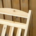 thumbnail image 5 of Spaco 2 Pieces Wood Patio Bistro Set for Outdoor as Backyard, Lawn, Garden, Outdoor Rocking Chair Set with Armrests and High Back Rocking Chair and Portable Side Table, Natural, 5 of 11
