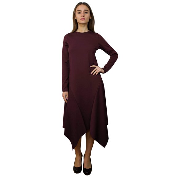 Baby'O Women's Silky Ponte Handkerchief Dress