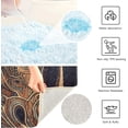 thumbnail image 4 of Toiletry Mat Art Rhino Print, Luxury U-Shaped Toilet Rug, Soft Comfortable Contour Mat for Bathroom Floor, 17.3"x13.4", Non-Slip Bath Carpet, Maximum Absorbent, Dry Quickly, Machine Washable, 4 of 4