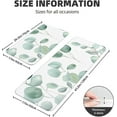 thumbnail image 3 of Watercolor Green Leaves Kitchen Mats for Floor, Spring Kitchen Rug Runner Non-Slip Kitchen Mats and Rugs 2PCS Absorbent Standing Mats for Office Desk Sink, 3 of 6
