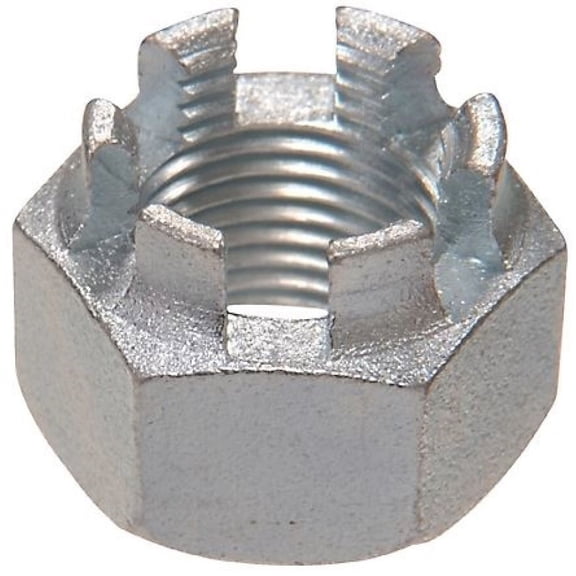 Hillman 880632 Steel Zinc SAE Hex Castle Nuts Fine Thread, 7/16"-20