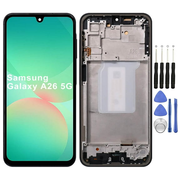 KIQ Replacement LCD Screen Full Assembly with Digitizer Compatible with Samsung Galaxy A26 5G(With Frame)