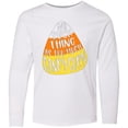 thumbnail image 3 of Inktastic Halloween No Such Thing as Too Much Candy Corn Long Sleeve Youth T-Shirt, 3 of 5