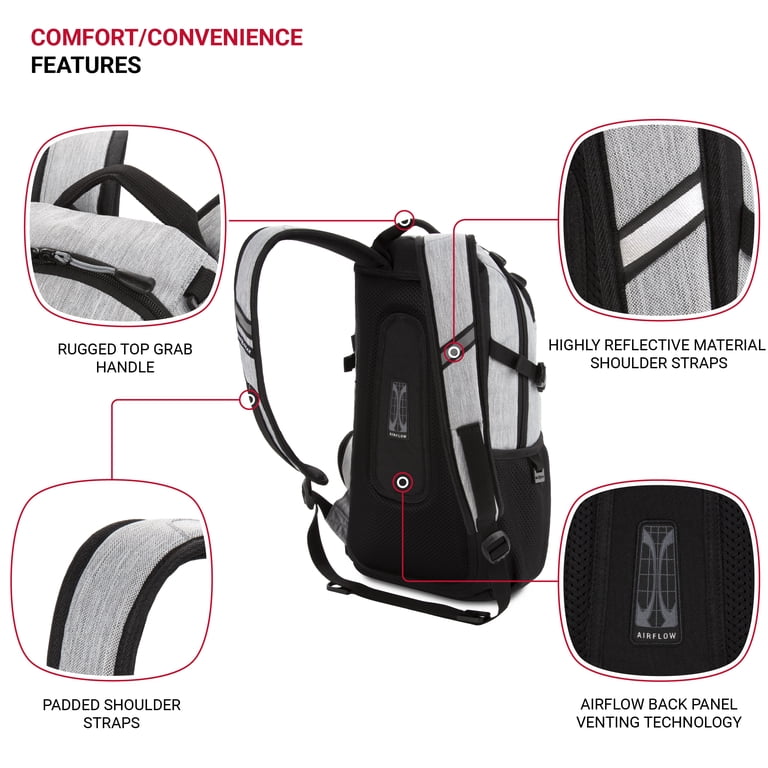 3598 Narrow Daypack: Sleek, Organized, Water-Resistant Backpack for Commuters an SWISSGEAR 3598 Backpack | Narrow Daypack | Ideal for  main image 4
