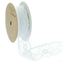 1" Vintage Scalloped Edge Lace Ribbon Trim White 5 yards