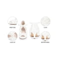 thumbnail image 4 of BLISSFUL STEP Lace Mesh Heels Peep Toe Stiletto Heel Sandals for Women White(Size 7), 4 of 7