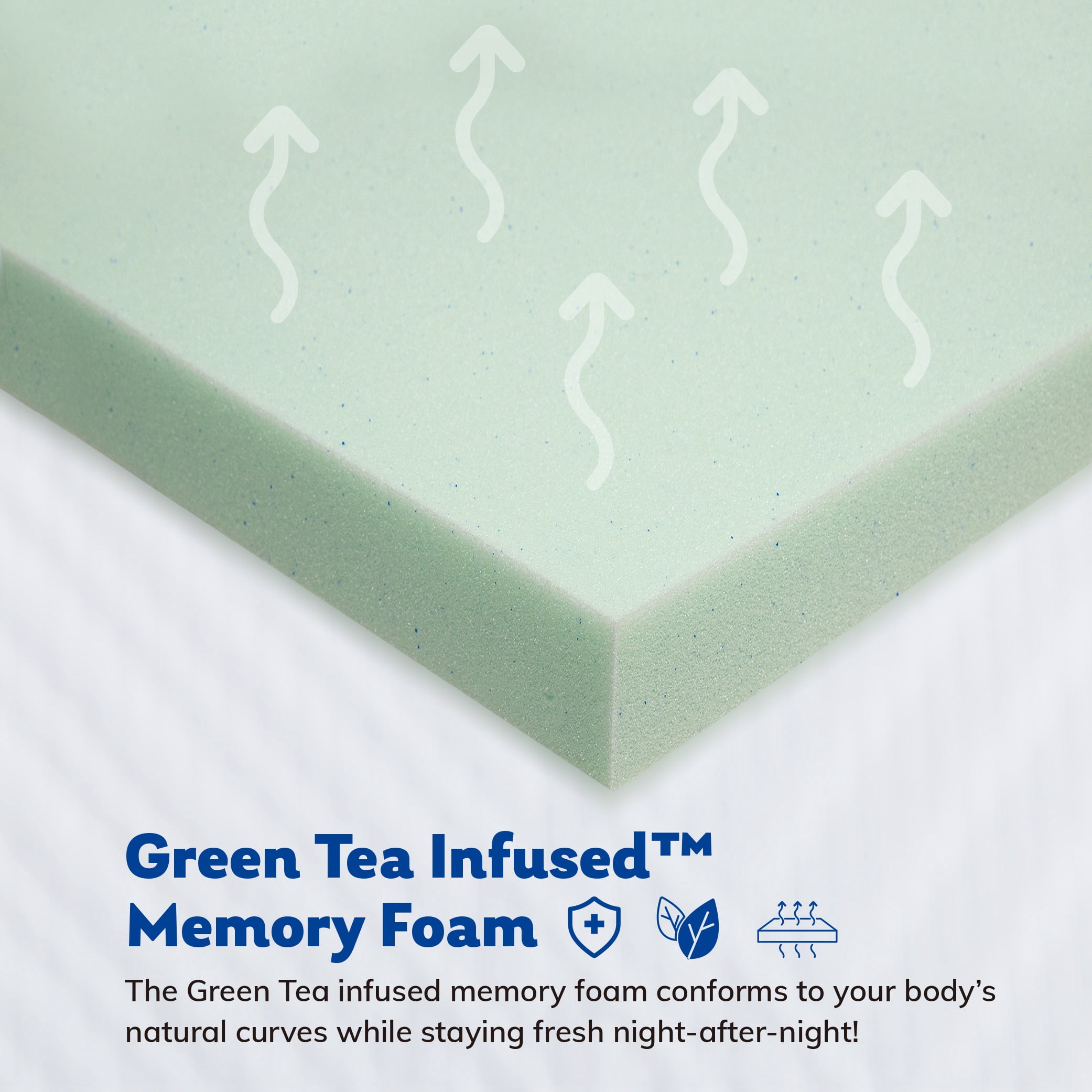 Dreamer 6/8/10 Inch Memory Foam Mattress in a Box with Breathable Bamboo Cover, Medium Firm Mattress Green Tea Gel Infused, Twin Full Queen King Size