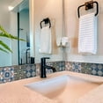 thumbnail image 4 of Mi Alma Peel & Stick Tiles - Blue Yellow Vintage Vinyl Backsplash 12x12, 4 of 13