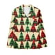 thumbnail image 4 of Puntoco Pijamas para mujer Conjunto de pijama con camisa de cuello en V y manga larga con estampado navideño para otoño e invierno para mujer, 4 of 5