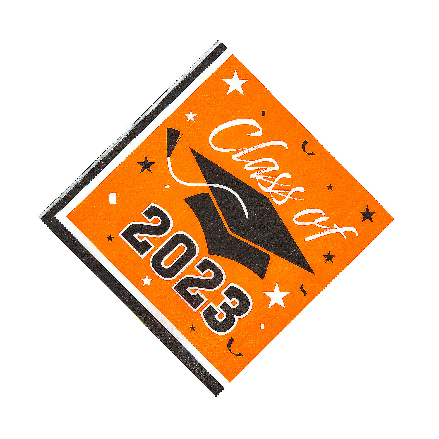 Fun Express Bulk 50 Pc. Class of 2023 Graduation Orange Party Luncheon