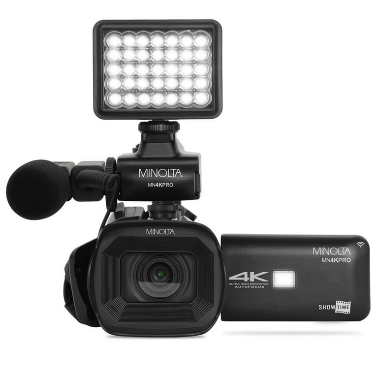 Minolta MN4KPRO 4K60FPS Ultra HD / 64 MP Pro Camcorder Kit w