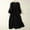 Black, variant on Simua Casual Dresses for Women Classic Solid Color Pleated Long Sleeve Lace Up Loose Long Dress