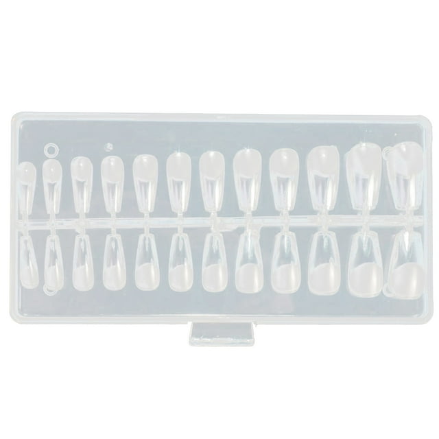 120PCS Transparent Press-On Nails - Full Cover, ABS, for DIY/Nail Salon Practice