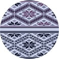 thumbnail image 1 of Ahgly Company Machine Washable Indoor Round Transitional Blue Area Rugs, 6' Round, 1 of 7