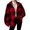 Wine, variant on Fashion Plaid Botton Jackets for Womens 2024 Plus Size Straight Cardigan Button Pocket Coat