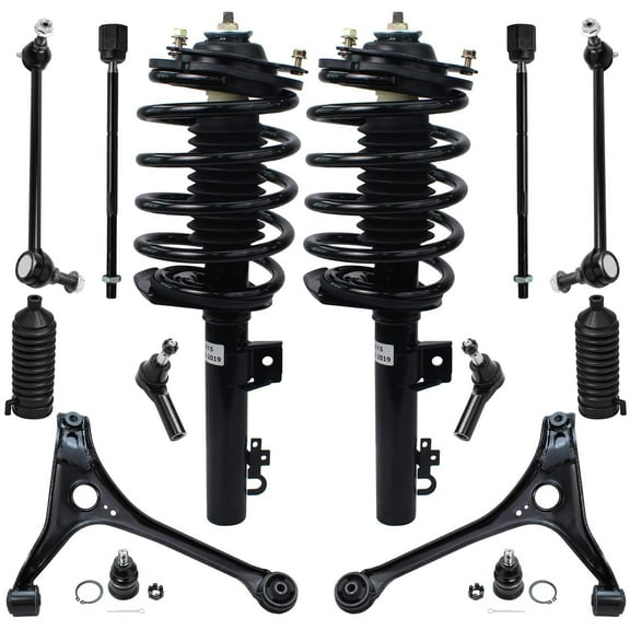 Detroit Axle - Front 14pc Suspension Kit for 1998-2007 Ford Taurus, 98-05 Mercury Sable, 2 Struts 2 Control Arms 2 Ball Joints 2 Sway Bars 4 Tie Rods 2 Boots Replacement