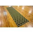 thumbnail image 2 of Unique Loom 3116353 Moroccan Lattice Runner Rug, 2' 7" x 10', Dark Green/Beige, 2 of 2