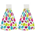 thumbnail image 2 of 1 Pcs Hanging Towels, Dish Towels Summer Fruit Exotic Fruit Cocktail Absorbent Hand Towels with Hanging Loop Washcloth for Bathroom Kitchen, 2 of 7