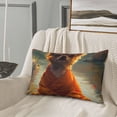 thumbnail image 5 of Pofeuu Maple Leaf Meditating Chihuahua Print Polyester Microfiber Plush Pillowcases, Super Soft and Cozy Pillow Case Covers with Envelop Closure（Pillow core not included）-16"x24", 5 of 6
