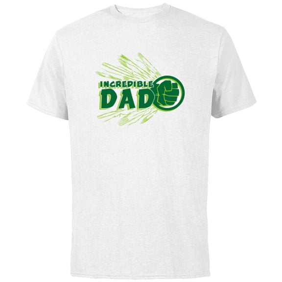 Marvel Hulk Incredible Dad Family Trip Vacation Father’s Day - Short Sleeve Cotton T-Shirt for Adults - Customized-White