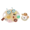 thumbnail image 1 of Wooden Teapot Tea Cup Set, Accessories Pretend Wooden Tea Set Safe Educational  for Little Girls, 1 of 7