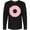 AB-Black, variant on Inktastic Pink Donut with Sprinkles Long Sleeve T-Shirt