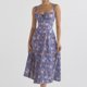 thumbnail image 1 of Vestido De Tirantes Elegante Vestido ajustado para mujer Slim Fit Floral Impreso A Shape Daily Outfit (Azul M) Ygjytge para Mujer Azul T M, 1 of 6