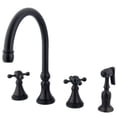 thumbnail image 1 of Kingston Brass Governor 8" Deck Mount Kitchen Faucet with Brass Sprayer, 1 of 2
