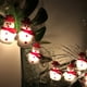thumbnail image 2 of Cadena de luces LED de tela navideña con forma de muñeco de nieve de peluche para decoración de fiestas navideñas y árboles de Navidad, 2 of 5