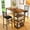 Retro, variant on Bar Table and Chairs Set with Storage Shelves, Lofka Kitchen Table Set for 2, for Kitchen|Apartment - Black
