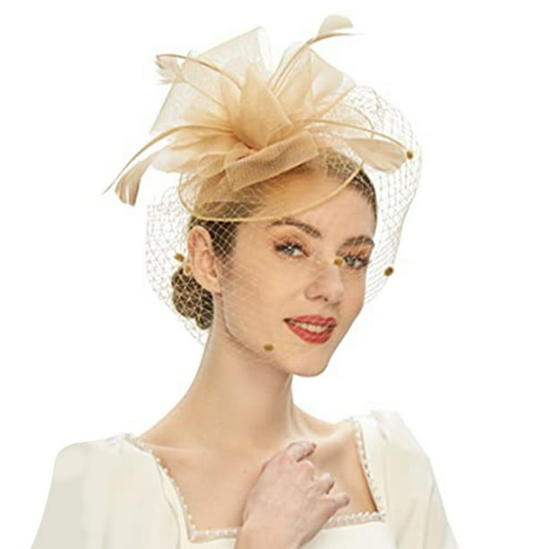 Fascinators Hats 20s 50s Hat Hat Cocktail Tea Party Headwear with Veil