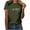 Army Green, variant on Women Blouses and Tops Fashion for Work Work Out Shirts Gym Loose Plus Short Sleeve Button Up Shirts for Women Print