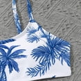 thumbnail image 3 of OGLCCG Girls Swimsuit 4 Piece Bathing Suit Summer Hawaiian Print Bikini Set with Short Sleeve Tops and Sheer Mesh Cover Up Skirt 8-13 Years, 3 of 5
