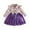 Purple, variant on HJYCHN Girls Dresses Striped Top Party Gown with Layered Skirt and Large Bow for Kids Dress 2-3 Years
